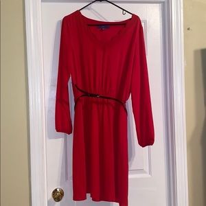 COPY - Red scalloped neck dress